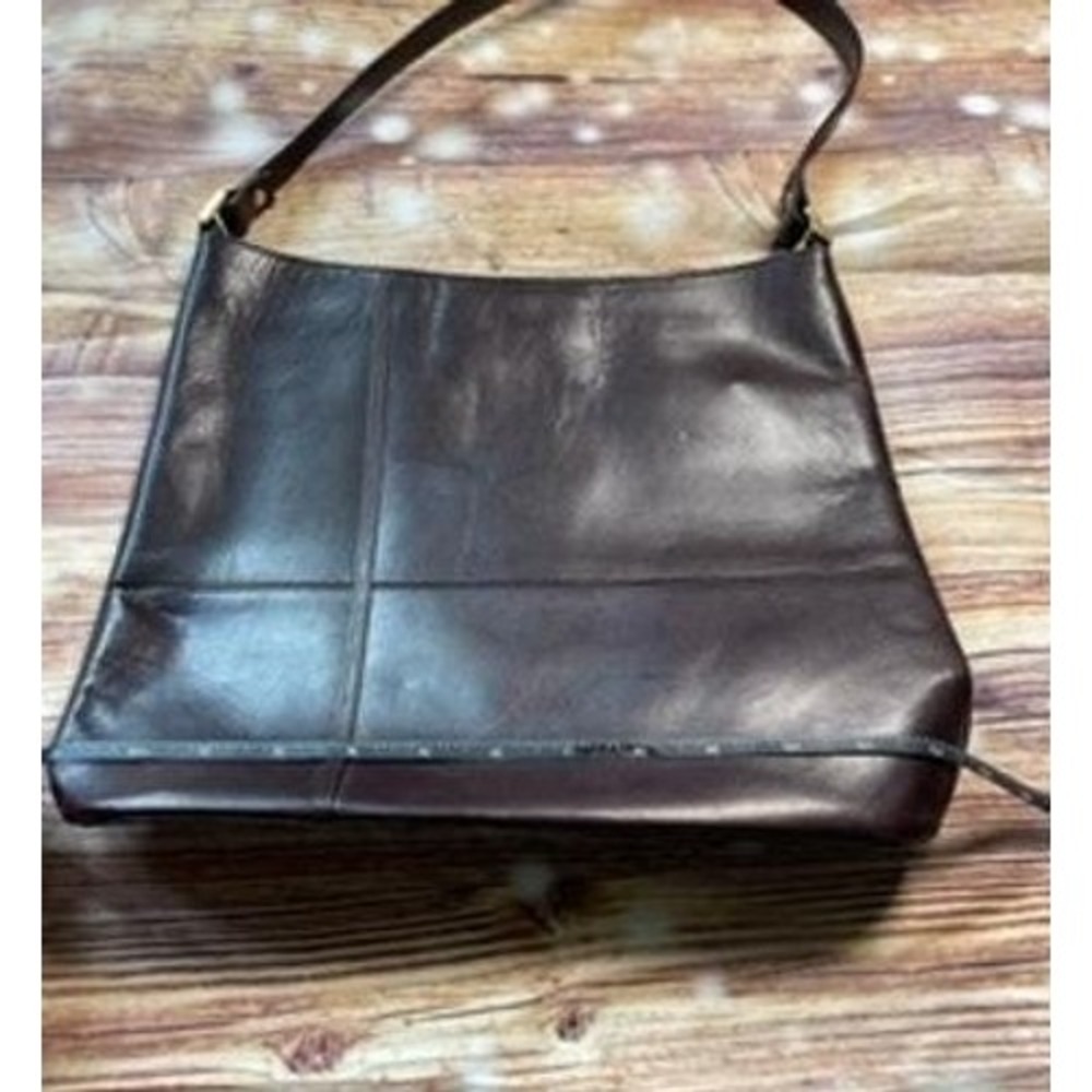 Etienne Aigner Genuine Leather Oxblood Burgundy Shoulder Bag Vintage Panel Hobo - Picture 2 of 7